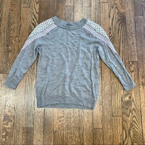 J. Crew patterned shoulder ski sweater